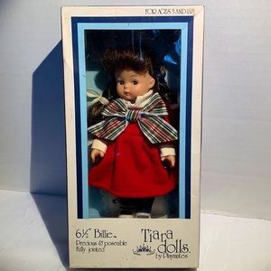 Vintage 1986 Tiara Dolls by Playmates 6 1/2" Billie w/ Original Box No. 507516